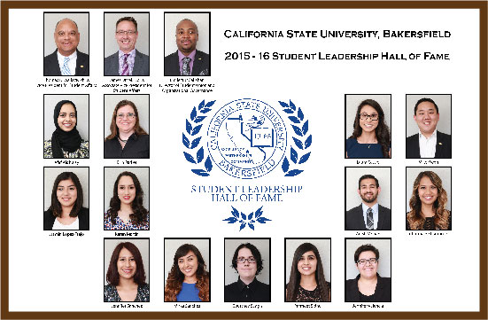 Student Leader Hall of Fame Inductees 2015-2016