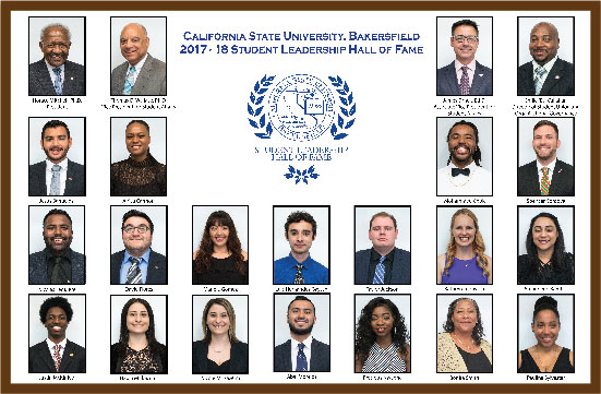 Student Leader Hall of Fame Inductees 2017-2018