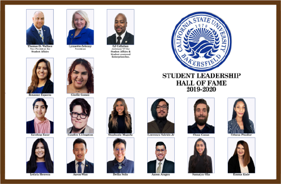 Student Leadership Hall of Fame Inductees 2019-2020