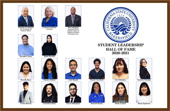 Student Leadership Hall of Fame Inductees 2020-2021
