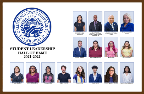 Student Leadership Hall of Fame Inductees 2021-2022