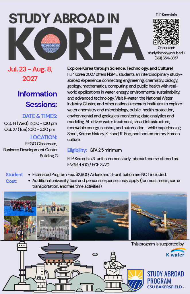 A flyer detailing that FLP Korea will be held once more, with information session dates.