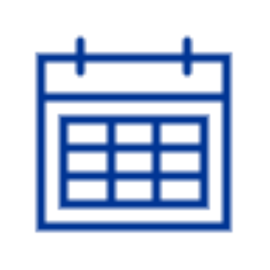 Blue calendar icon