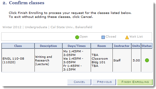 Confirm classes