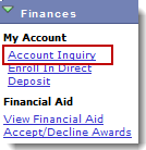 Account Inquiry link