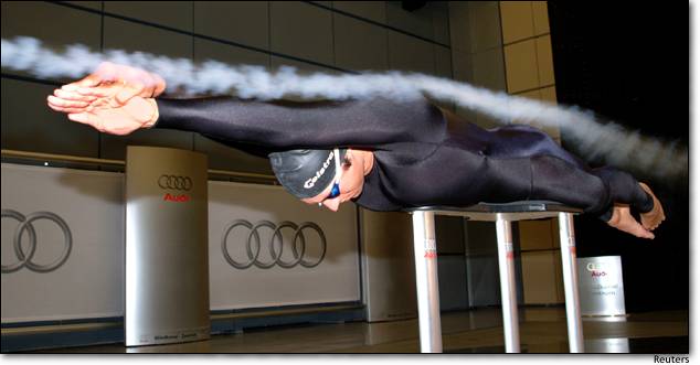 Swim streamline test