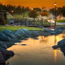 night view of river walk
