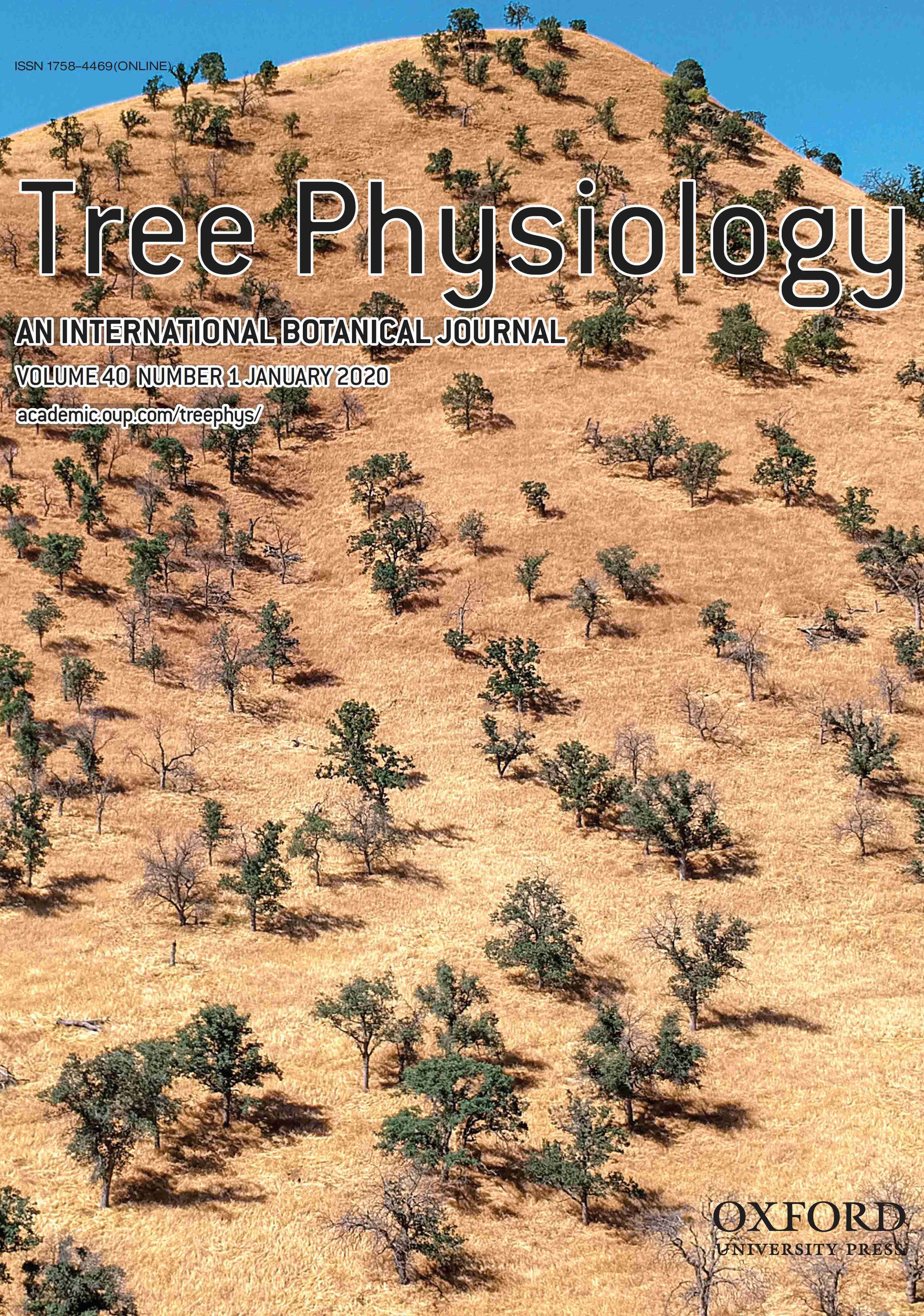 Tree Physiology journal cover Jan 2020