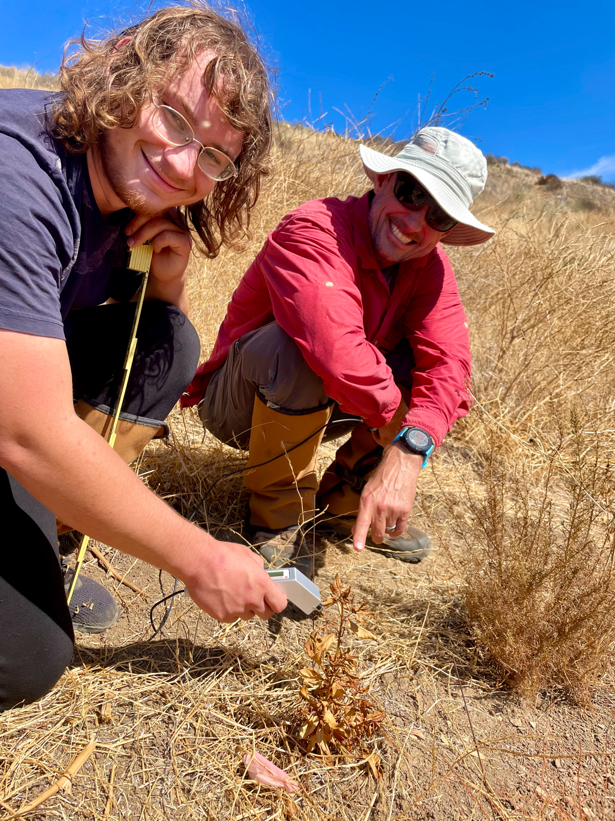 MS Student Antonio Mateiro in the field